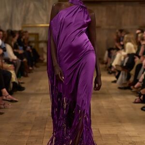 Ralph Lauren Collection Purple Label One-Shoulder Dress in Purple